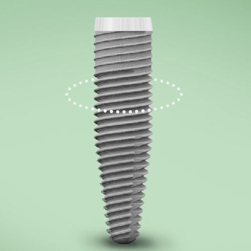 Цилиндрический конический зубной имплантат - SLIM - Biosafin - из титана / внутренний шестиугольник / узкий