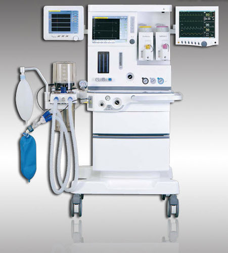 Педиатрическая установка для анестезии - S6100 PLUS - HYZMED Medical - на тележке / с респираторным мониторингом / с системой отвода анестезиологических газов