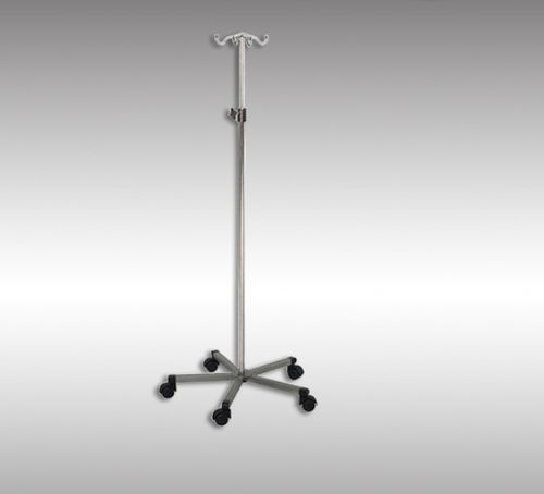 Стойка для сыворотки на роликах - 5809 - HYZMED Medical - 4 крюка / из нержавеющей стали / с регулируемой высотой