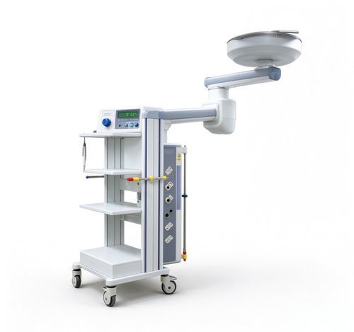 Медицинская консоль на тележке - DS240 - HYZMED Medical - для интенсивной терапии / шарнирный / с простой консолью