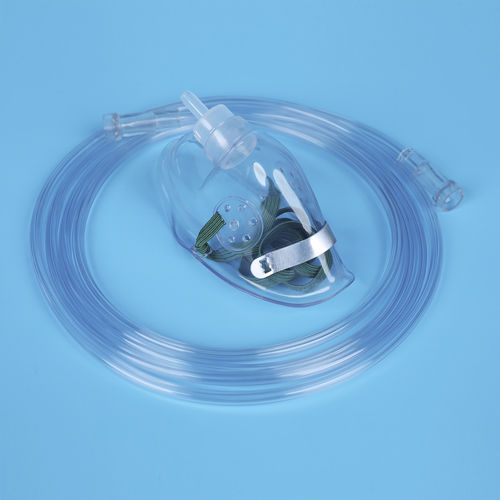 Кислородная маска из ПВХ - OM series - Haiyan Kangyuan Medical Instrument - прозрачная / регулируемая