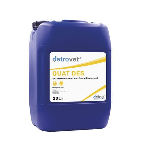 Дезинфицирующее средство для полов и поверхностей - Detrovet QUAT DES - Detro Healthcare - жидкость / 5000 мл / 1000 мл