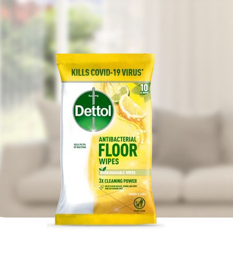 Очищающие салфетки для полов - Fresh Citrus - Dettol - 10 штук