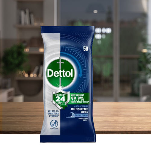 Очищающие салфетки для полов и поверхностей - Dettol - 50 штук