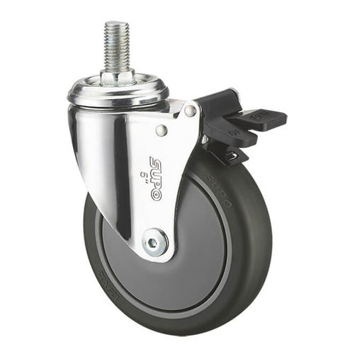 Ролик для медицинских приборов - 1M-C01-02D-100-231 - Zhongshan Xiangrong Caster Manufacturing Co.,Ltd - из полиуретана