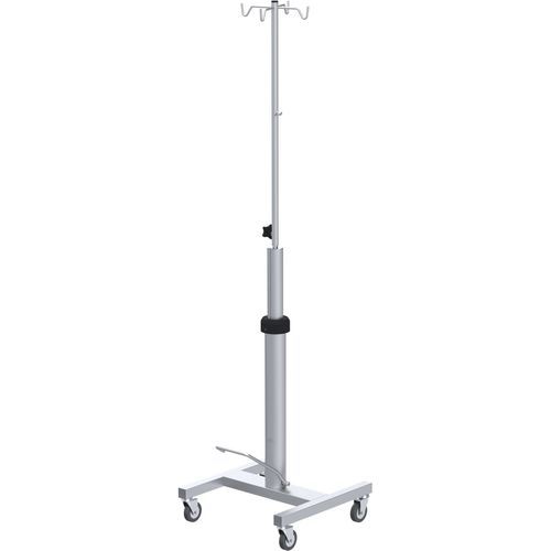 Стойка для сыворотки на роликах - H10-300.207 - Hess Medizintechnik - 4 крюка / из нержавеющей стали / гидравлическая