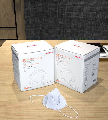 Респиратор KN95 - HMX-MA03  - Shenzhen Homed Medical Technology Limited - без клапана / взрослый / унисекс