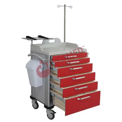 Тележка для неотложной помощи - TEC 4510 - Tiscomed - медицинская / для больниц / для лекарств