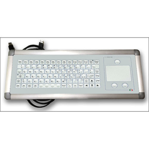 Клавиатура с сенсорной панелью - KT-84-IM-04 - K-Tronic - из алюминия / USB / противомикробная