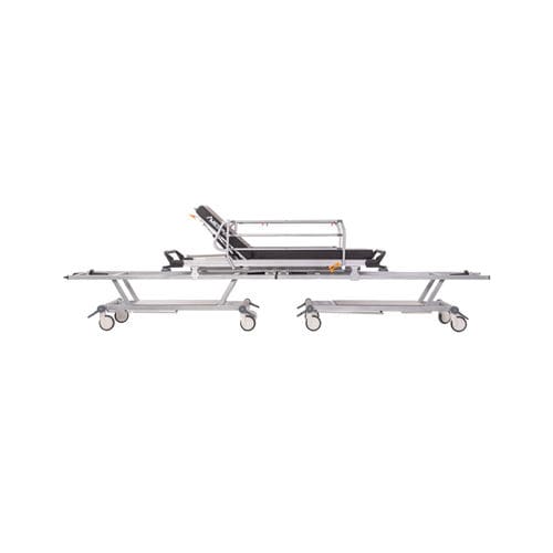 Тележка-каталка для неотложной помощи - PRONTO TRANSFER - HOSPITOOL MEDICAL DEVICES INC. - для трансфера пациента / гидравлическая / с регулируемой высотой