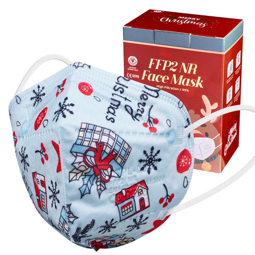 Защитная маска FFP2 - Christmas - Connexions Technology - нетканая / дышащая