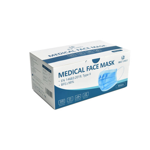 Xирургическая маска типа II - Zhejiang Langci Medical Equipment Co., Ltd. - для взрослых / упаковка 10 штук / для одноразового использования