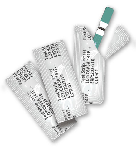 Тест-полоска для диабета - Foil Packet - HMD Biomedical - всасывание глюкозы / на глюкозу / крови