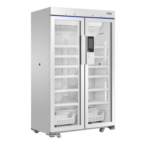 Холодильник для аптеки - HYC-1030GT - Haier Biomedical - в виде шкафа / на роликах / 2 дверцы