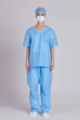 Медицинские брюки и блуза унисекс - SC 7410 - MHY-ALM Medical Tekstil - L / XL / M