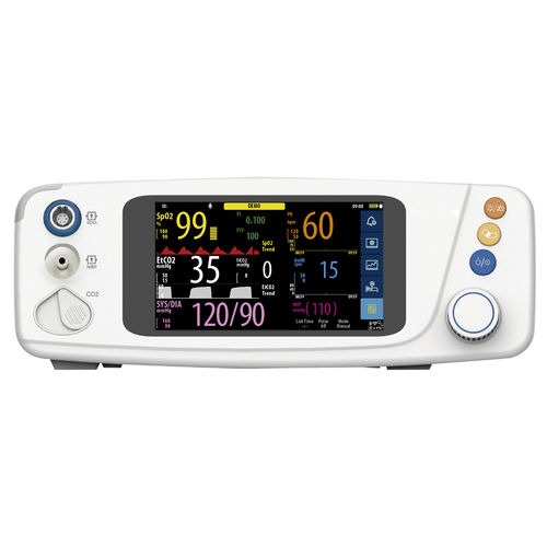 Настольный многопараметрический монитор пациента - SpotLife® Touch - Zug Medical Systems - TEMP / частоты сердечных сокращений / EtCO2