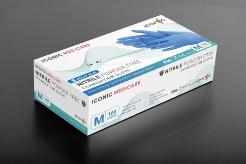 Нитриловая перчатка - Iconic Medicare - для осмотра / неопудренная / нестерильная