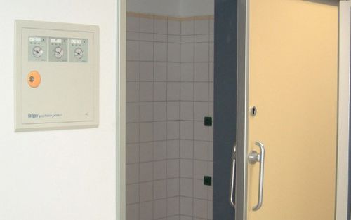 Дверь для больниц - CLEAN K1-A F - KOS Spezialtüren GmbH - раздвижная / из алюминия / герметичная