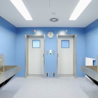 Дверь для больниц - CLEAN K1-A na - KOS Spezialtüren GmbH - створчатая
