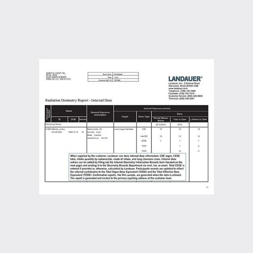 Программное обеспечение для больниц - Internal Dose - LANDAUER - для стоматологии / ветеринарное / для составления отчетности
