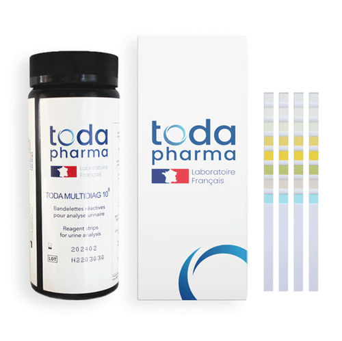 Тест-полоска для контроля нескольких показателей - MULTIDIAG 10 - TODA PHARMA - pH / на глюкозу / для протеинов