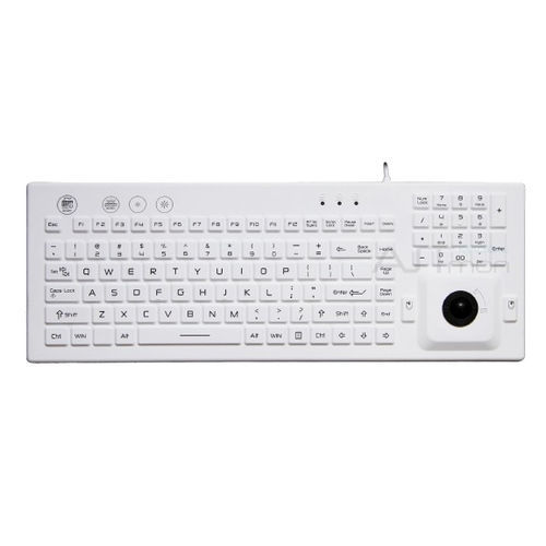 Медицинская клавиатура с указателем - ATM-SK410TB - Shezhen AITmon Technology Co,.Ltd - с цифровым блоком клавиатуры / из силикона / моющаяся