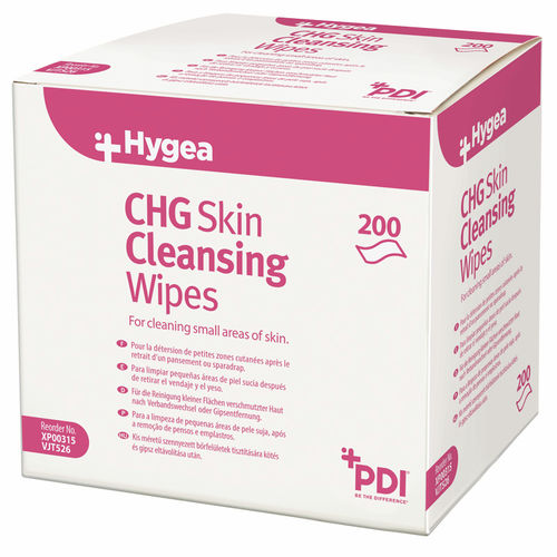 Очищающие салфетки для гигиены тела - Hygea CHG - PDI International - 200 штук