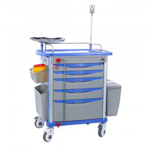 Тележка для больниц - TC4001D - Bellamoon Medical - для неотложной помощи / для аппарата / для баллона с кислородом