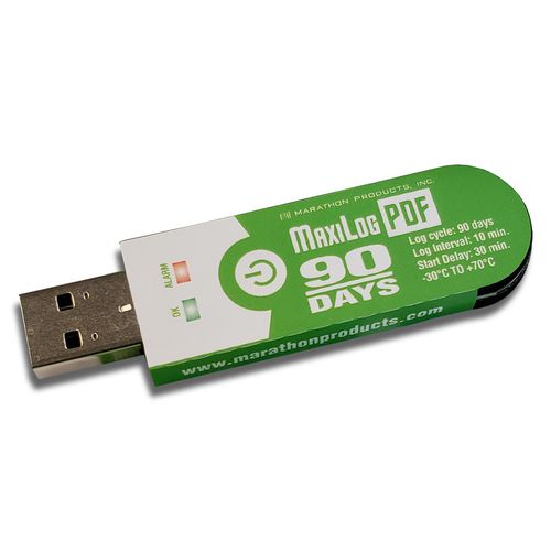 Регистратор данных для измерения температуры - MaxiLog-PDF GEN2 - Marathon Products - для фармацевтических продуктов / для холодильной цепи / USB