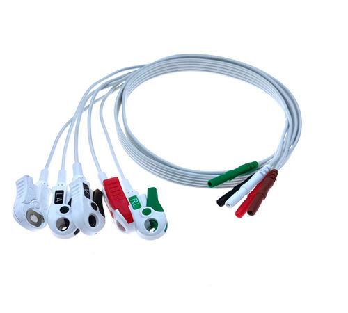 Кабель ЭКГ 3 провода - EL103SA-DIN - Shenzhen Redy-Med Technology Co.,Ltd - 5 проводов