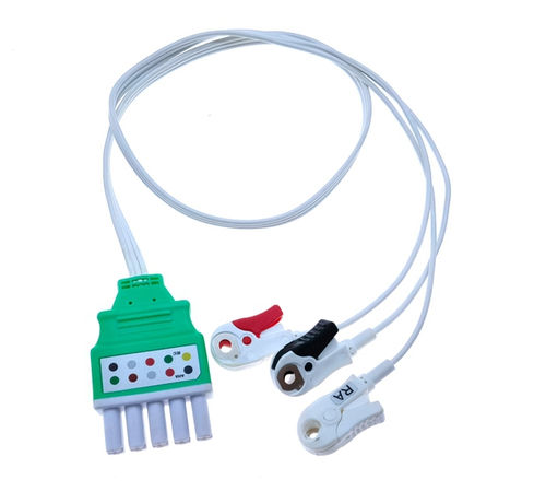 Кабель ЭКГ 3 провода - EL103SA-SM1 - Shenzhen Redy-Med Technology Co.,Ltd - 5 проводов