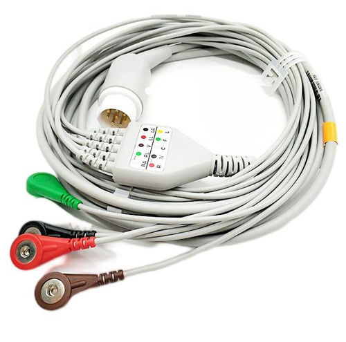 Кабель ЭКГ 3 провода - EC203SA-029 - Shenzhen Redy-Med Technology Co.,Ltd - 5 проводов