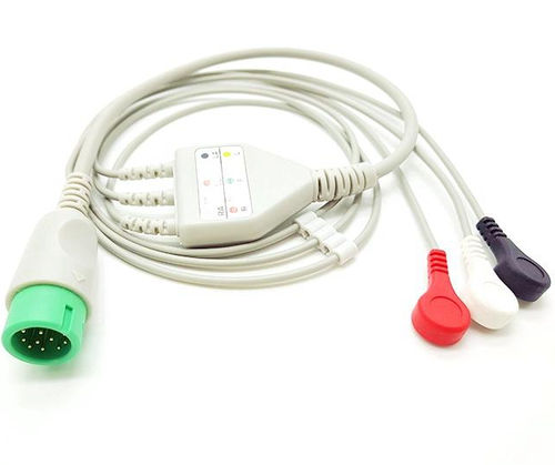 Кабель ЭКГ 3 провода - EC203SA-218 - Shenzhen Redy-Med Technology Co.,Ltd - 5 проводов