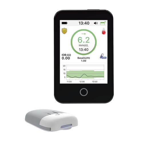 Инсулиновый насос с беспроводной сетью - TouchCare® Nano - Medtrum - с сенсорным экраном / с глюкометром с непрерывным мониторингом / водонепроницаемый