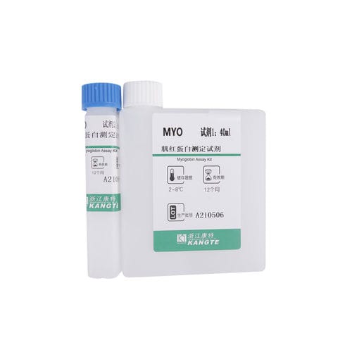 Набор для теста миоглобина - J002 series - Zhejiang Kangte Biotechnology Co., Ltd. - для заболеваний почек / на инфаркт миокарда / сыворотки