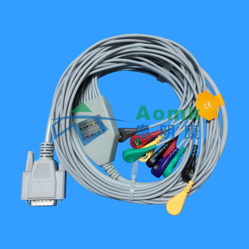 Кабель ЭКГ - DB15-Snap - Shenzhen Aomingkang Electronic Co.,Ltd