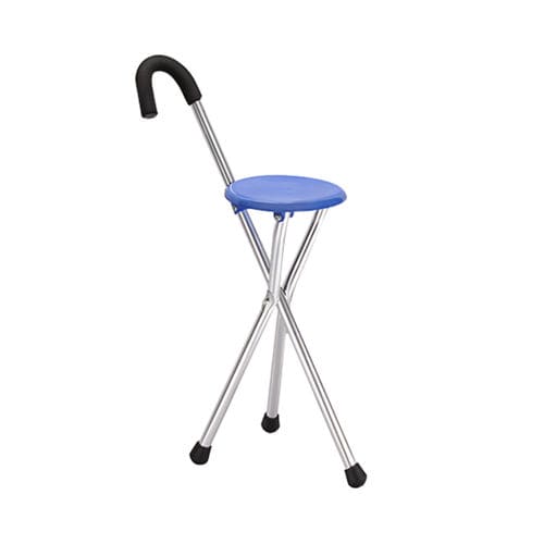 Трость тренога - KR911L - Zhenjiang Kangrui Rehabilitation Equipment Co., Ltd. - складная / с сиденьем