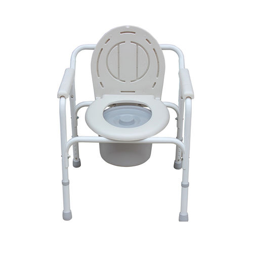 Стул для душа с подлокотниками - KR810 - Zhenjiang Kangrui Rehabilitation Equipment Co., Ltd. - с отверстием для туалета / с ведром / со спинкой