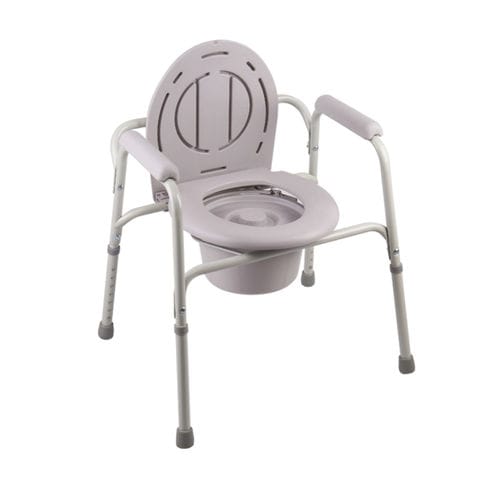 Стул для душа с подлокотниками - KR8101 - Zhenjiang Kangrui Rehabilitation Equipment Co., Ltd. - с отверстием для туалета / с ведром / со спинкой