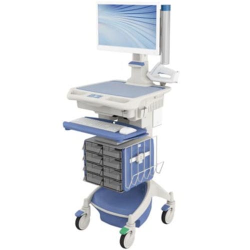 Медицинская информационная рабочая станция - AccessRx Secure™ - Touchpoint Medical - с регулируемой высотой / переносная