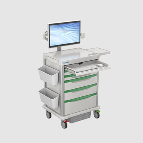 Медицинская компьютерная тумба - Touchpoint Medical - приспособления / мобильная / модульная