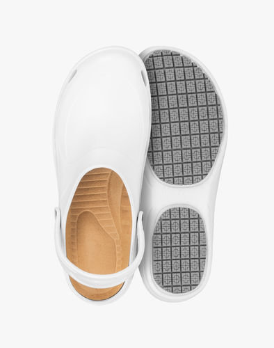 Медицинские сабо унисекс - WINGS - Adhera Shoes - противоскользящее / белое / черное