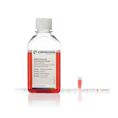 Реактив модифицированная по способу Дульбекко среда Игла - DMEM-ADV-500ML - Capricorn Scientific GmbH - для клеточной культуры