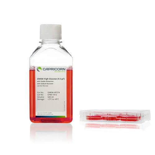 Реактив питательная среда - DMEM-HPSTA - Capricorn Scientific GmbH - модифицированная по способу Дульбекко среда Игла / для клеточной культуры / жидкость