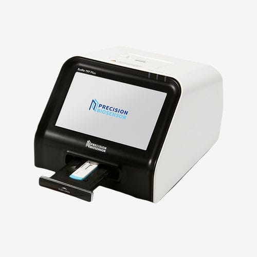 POC - анализатор с помощью иммуноанализа - Exdia TRF Plus - Precision Biosensor Inc. - оптический / флуоресценцией / автоматизированный