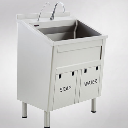Хирургический умывальник 1 секция - 10600 - Üzümcü Hospital Equipment - из нержавеющей стали