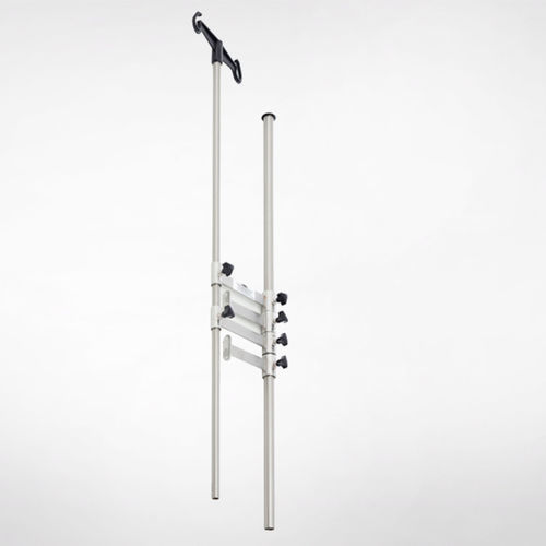 Напольная стойка для сыворотки - 3050.AA - Üzümcü Hospital Equipment - 2 крюка / из нержавеющей стали / из алюминия