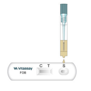 Экспресс-тест на FOB - VITASSAY HEALTHCARE S.L. - для анализа кала на скрытую кровь / рака толстой кишки / для онкологии