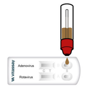 Экспресс-тест на инфекционные заболевания - VITASSAY HEALTHCARE S.L. - на антигены / аденовируса / ротавирус