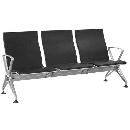 Диванчик для залов ожидания - SJ9090  - Foshan Oshujian Furniture Manufacturing Co., Ltd - с подлокотниками / с высокой спинкой / 3 места